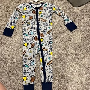 Little Sleepies Football Zippy 12-18